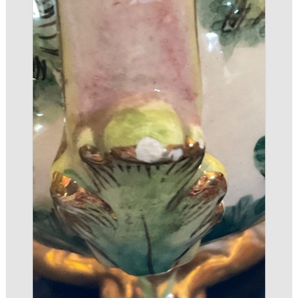 Capodimonte Vintage Pedestal Centerpiece Bowl Planter - Picture 8 of 9